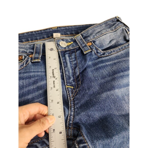 TRUE RELIGION WOMEN`S SLIM STRAIGHT WFLP JEANS SIZE 31 IN BKYM SAVAGE SALN - Picture 5 of 15
